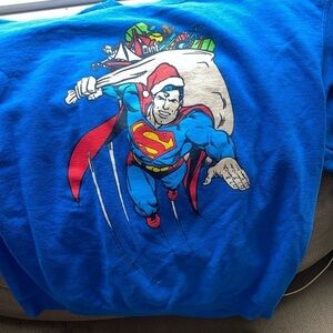 Superman dc comics holiday Christmas sweat…‎